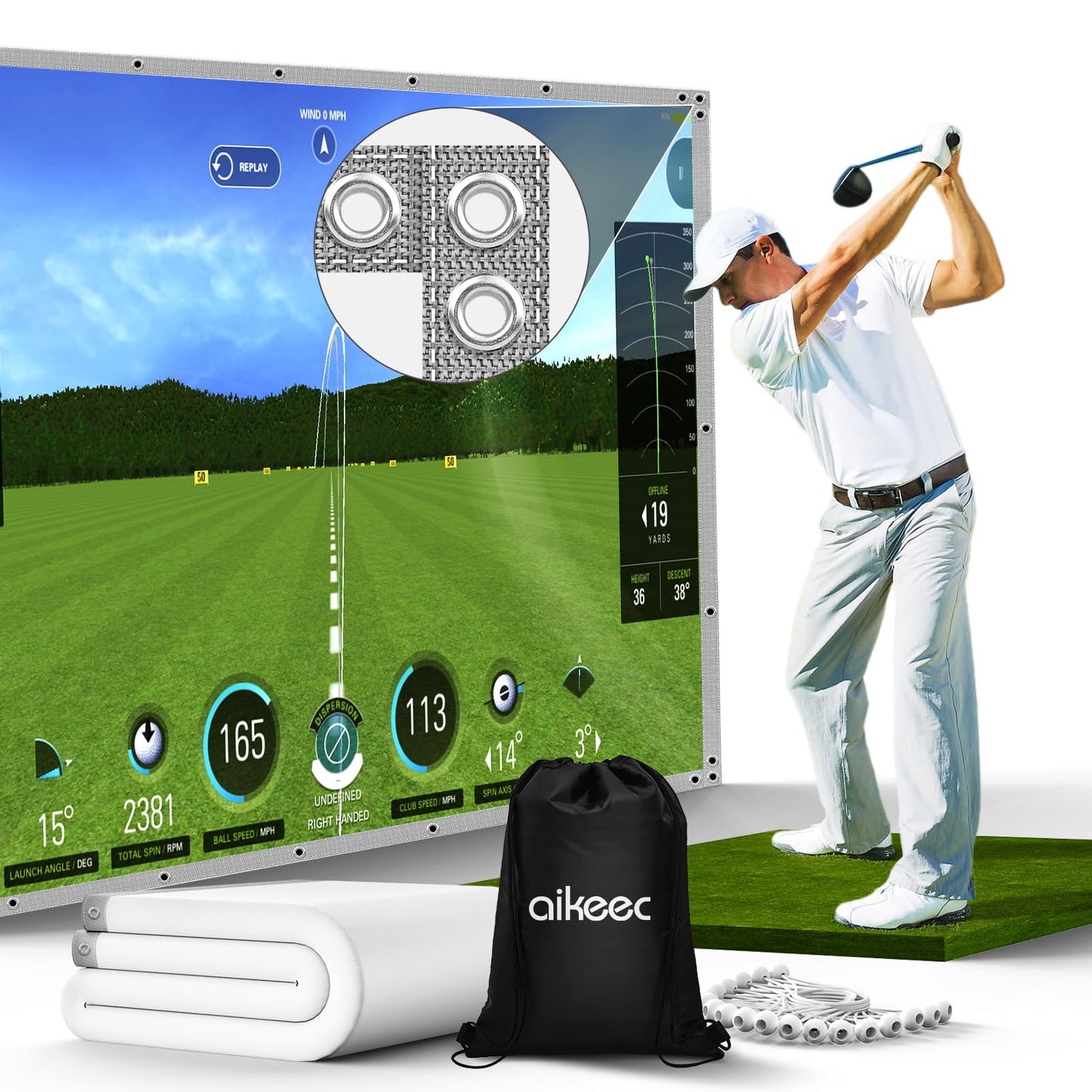 Golf Simulator Impact Screen Ultra clear 4k
